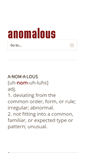 Mobile Screenshot of anomalous.co.za