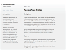 Tablet Screenshot of anomalous.com